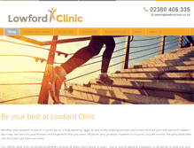 Tablet Screenshot of lowfordclinic.co.uk